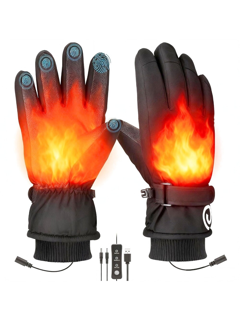 Color You USB Heated Gloves Winter Warm Heated Gloves Full & Half Heated Fing...